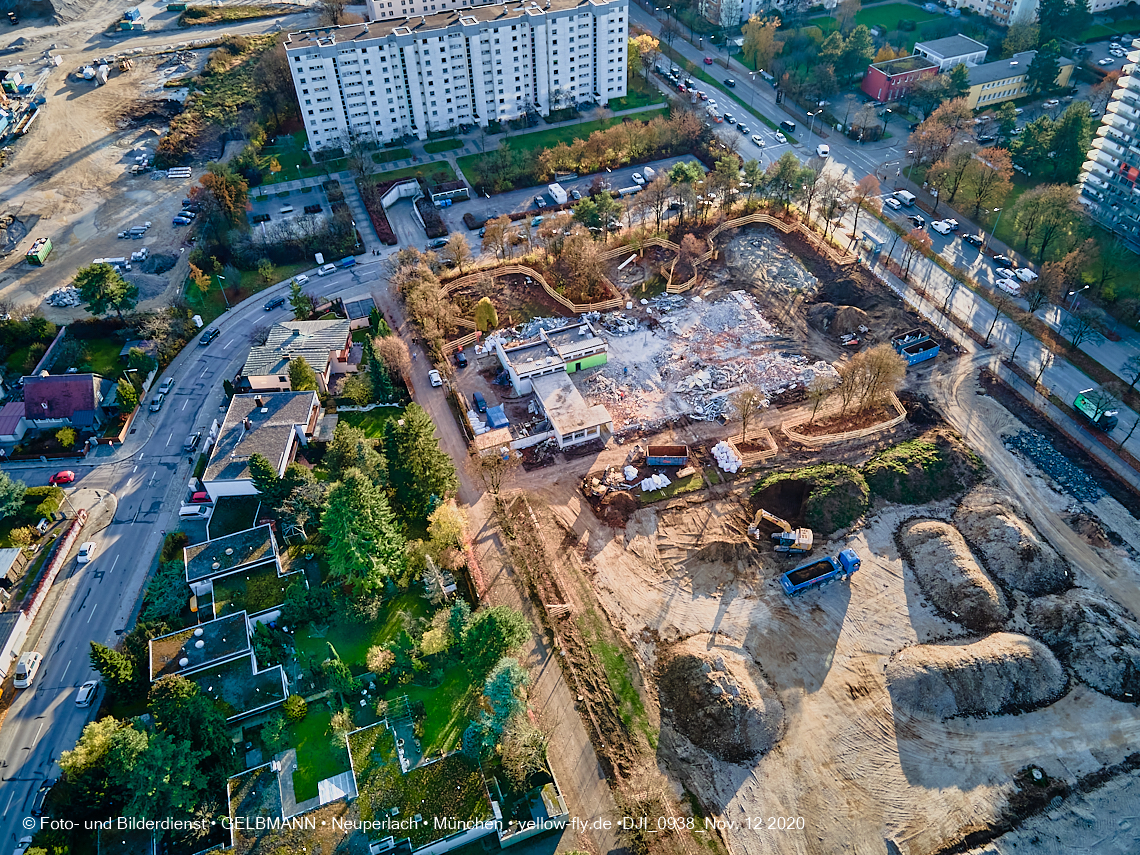 12.11.2020 - Baustelle der neuen Grundschule am Karl-Marx-Ring in Neuperlach
